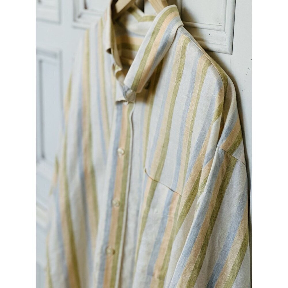 JoS A. Bank Men's XXL 100% Linen Short Sleeve Button Down Spring Summer